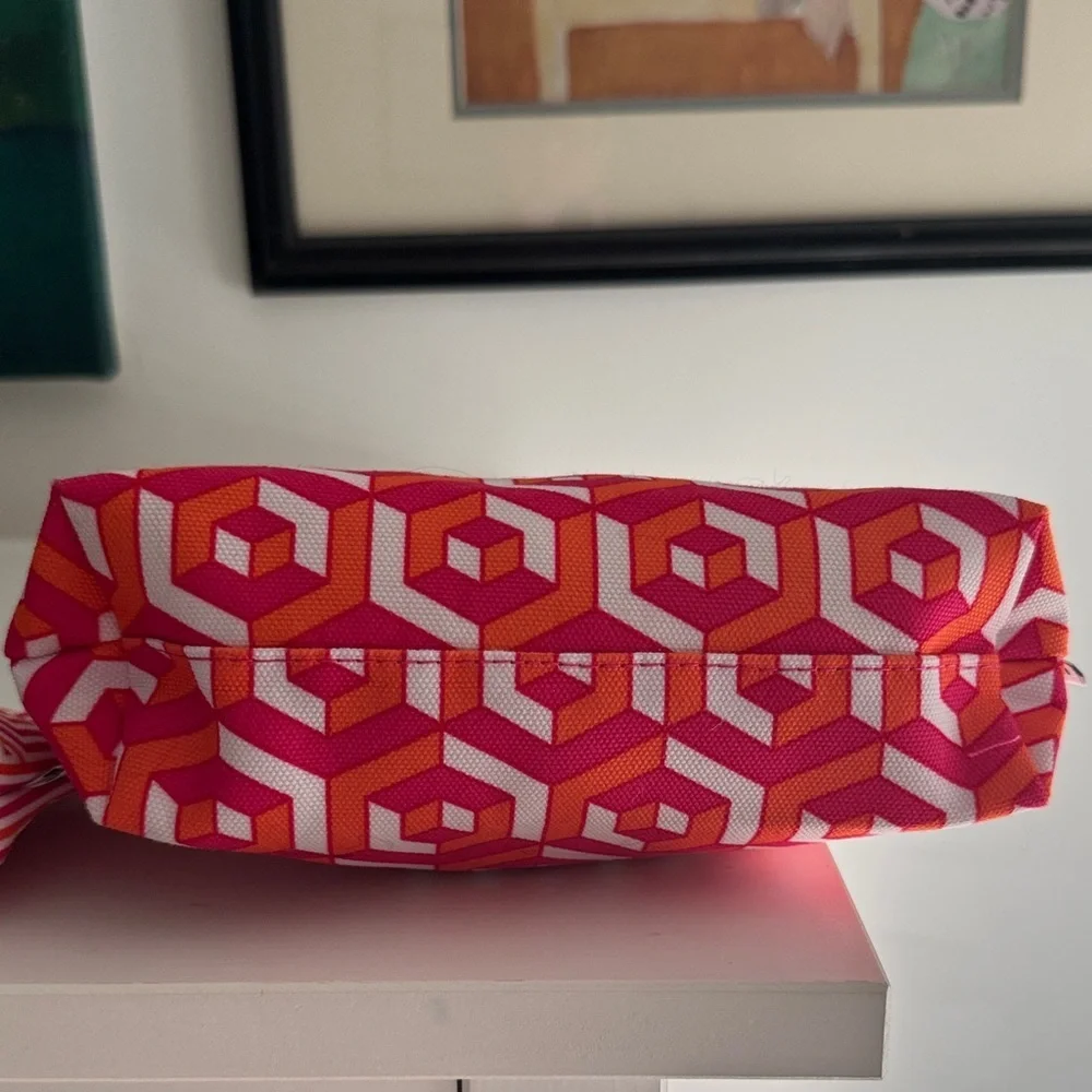 Jonathan Adler Pink and Orange Geometric Pouch Duo Bundle (2)